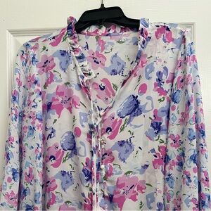 Floral Ruffle Blouse